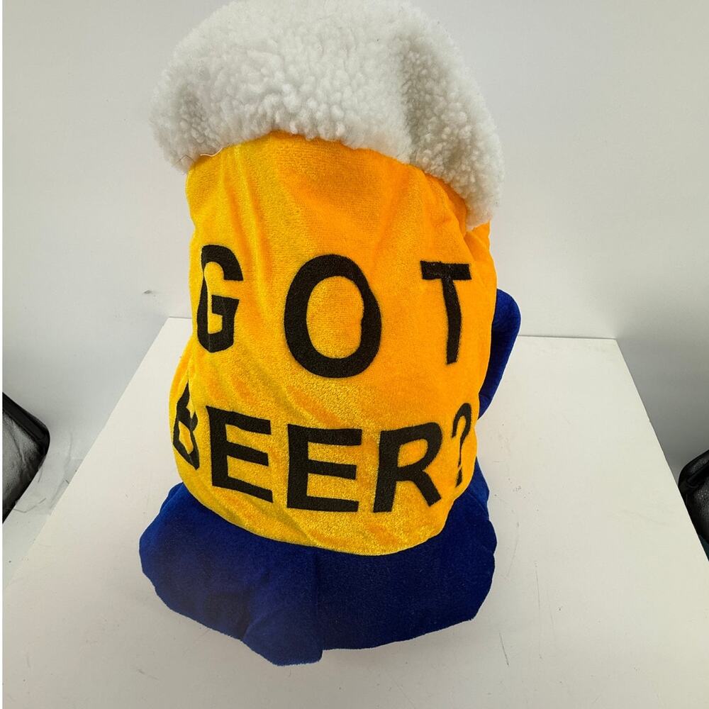 Got Beer Novelty Plush Beer Mug Hat Costume Party Oktoberfest Drinking Gag Gift